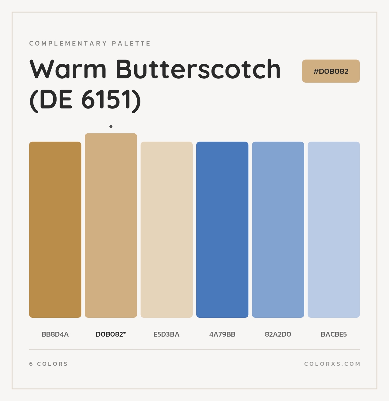 Warm Butterscotch (DE 6151) - Complementary Color Palette
