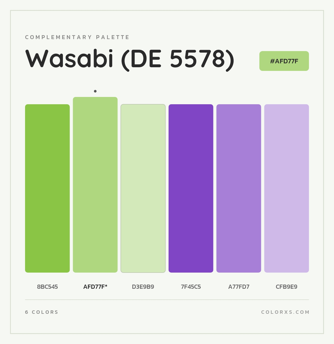 Wasabi (DE 5578) - Complementary Color Palette