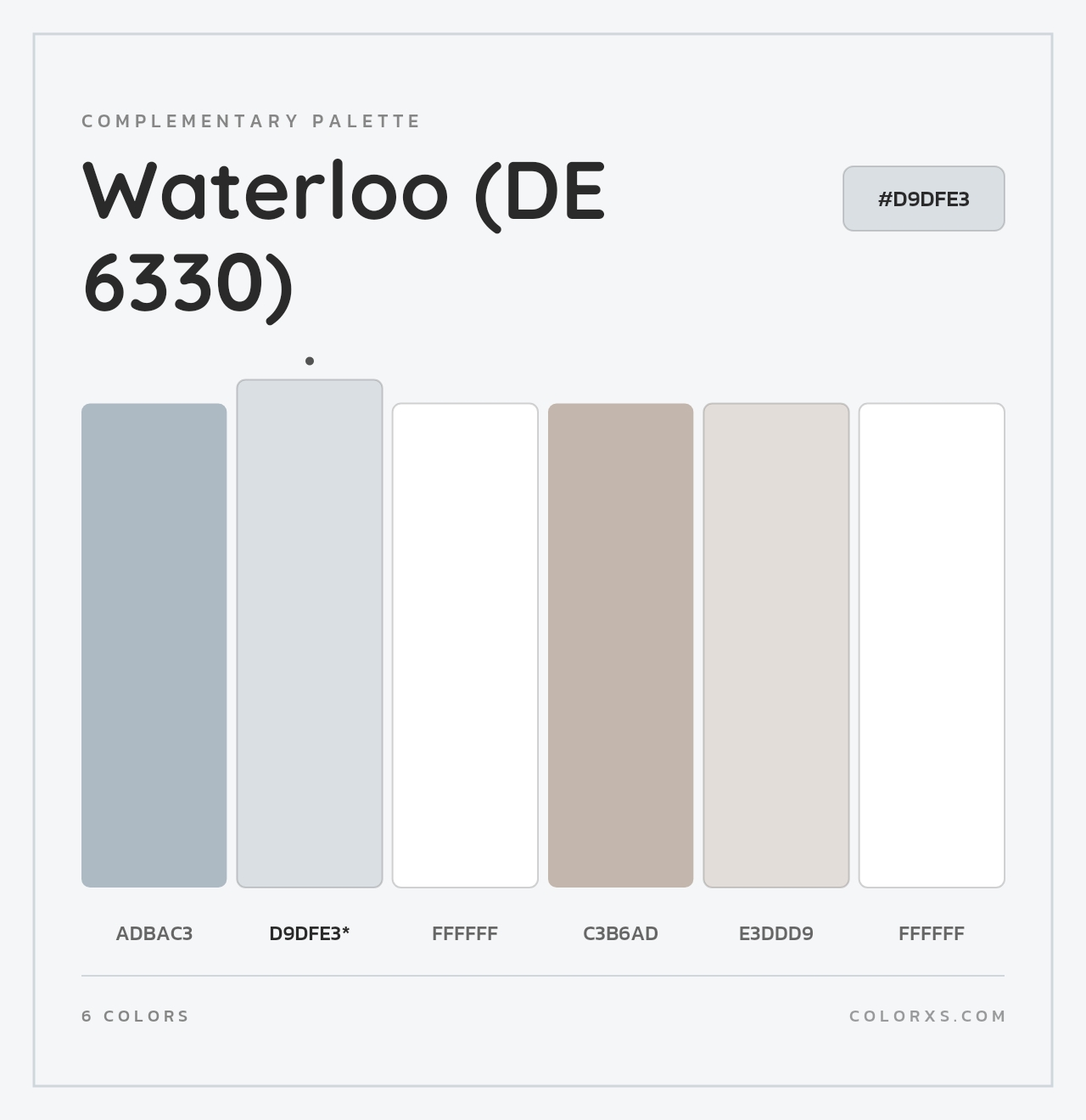 Waterloo (DE 6330) - Complementary Color Palette