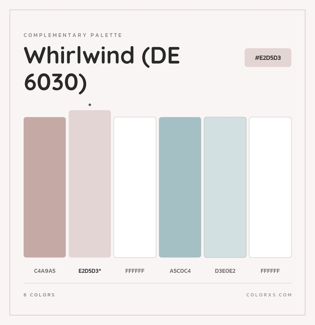 Whirlwind (DE 6030) - Complementary Color Palette