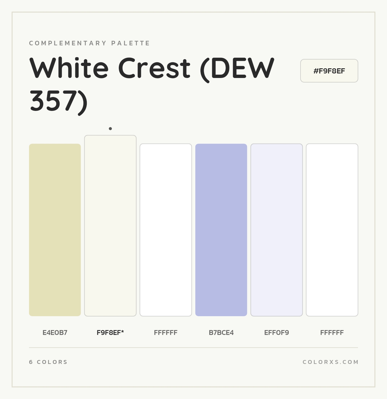 White Crest (DEW 357) - Complementary Color Palette
