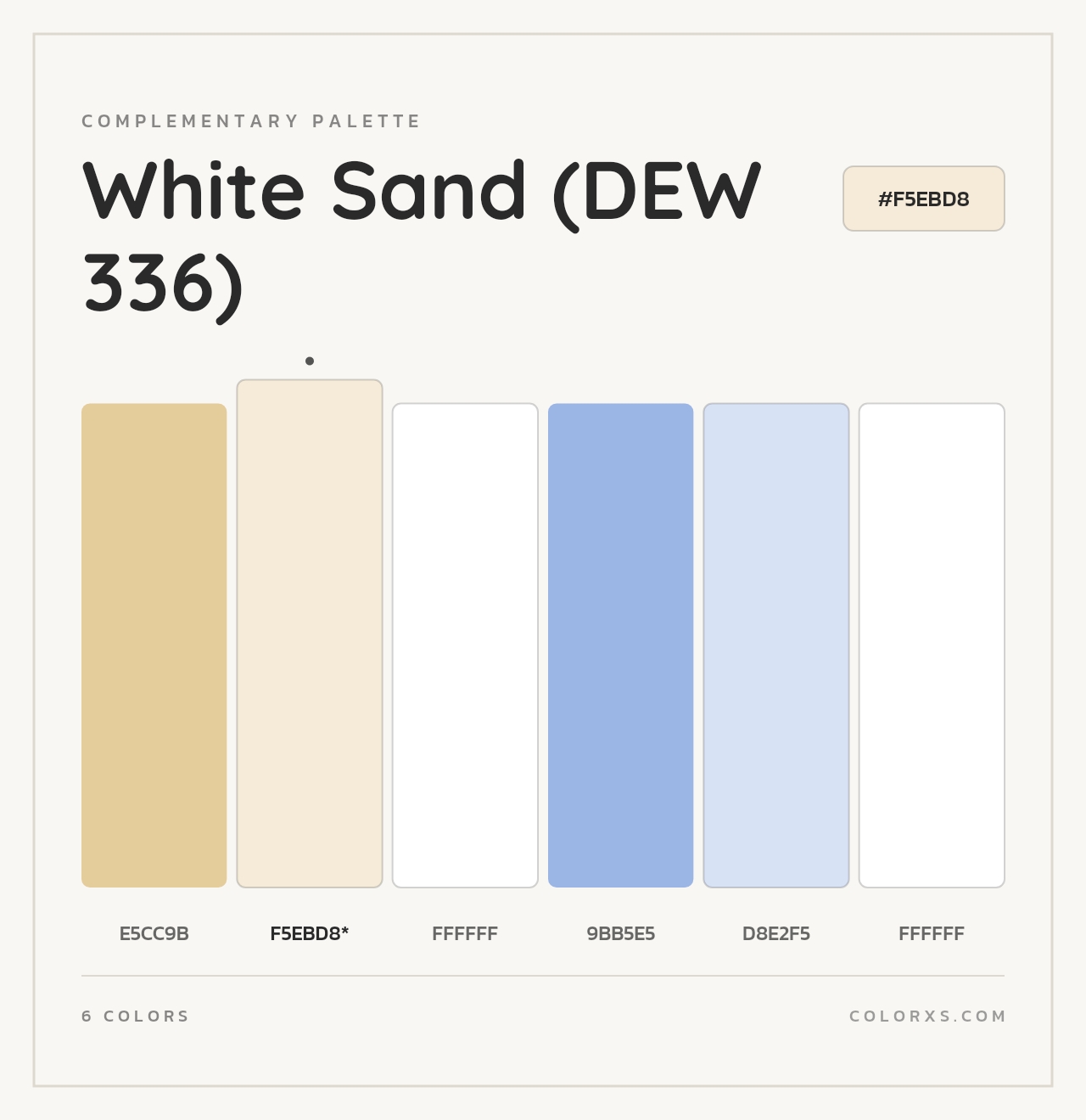 White Sand (DEW 336) - Complementary Color Palette
