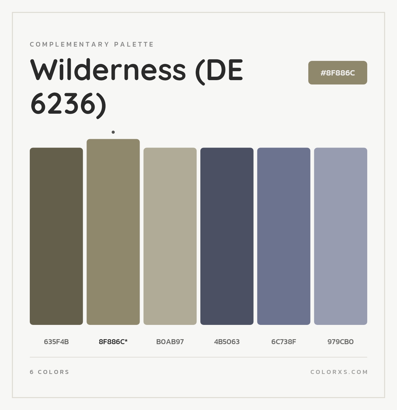 Wilderness (DE 6236) - Complementary Color Palette