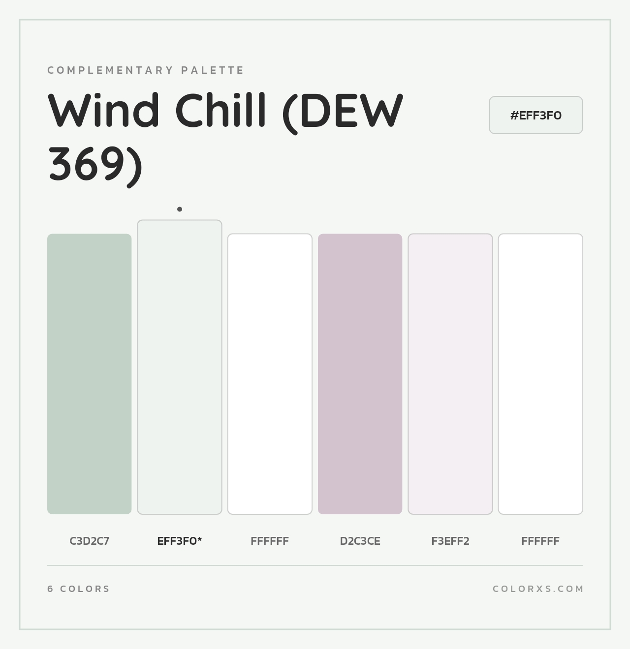 Wind Chill (DEW 369) - Complementary Color Palette