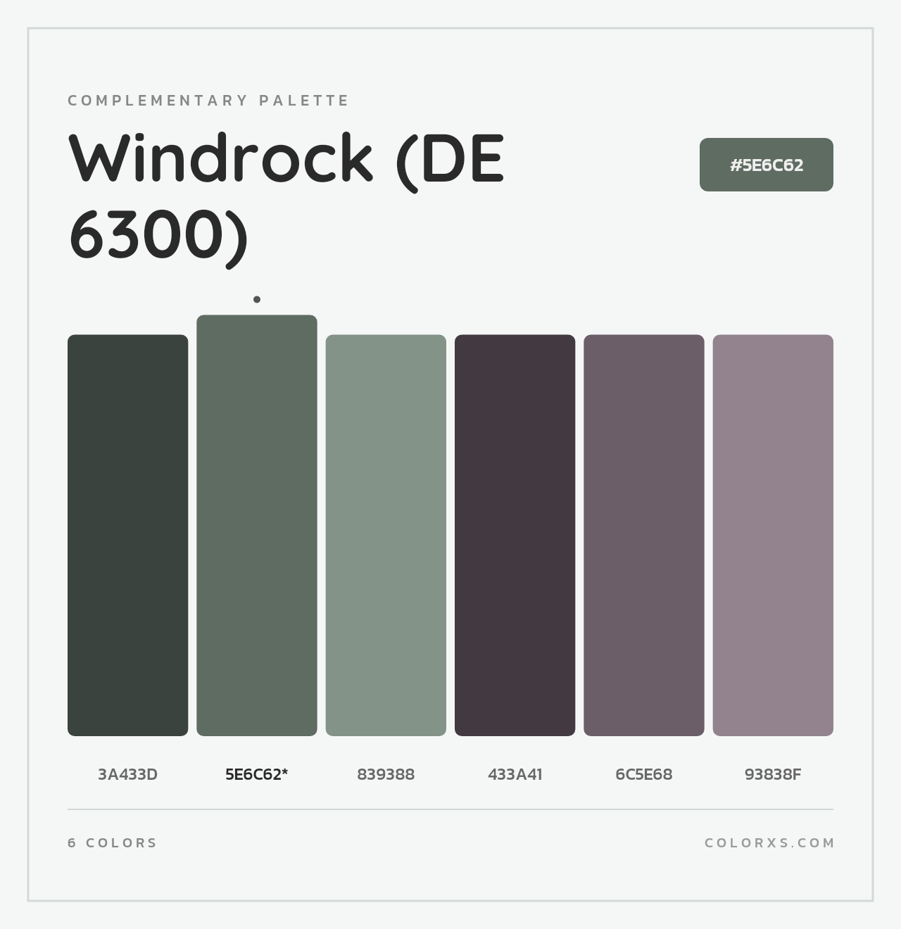 Windrock (DE 6300) - Complementary Color Palette