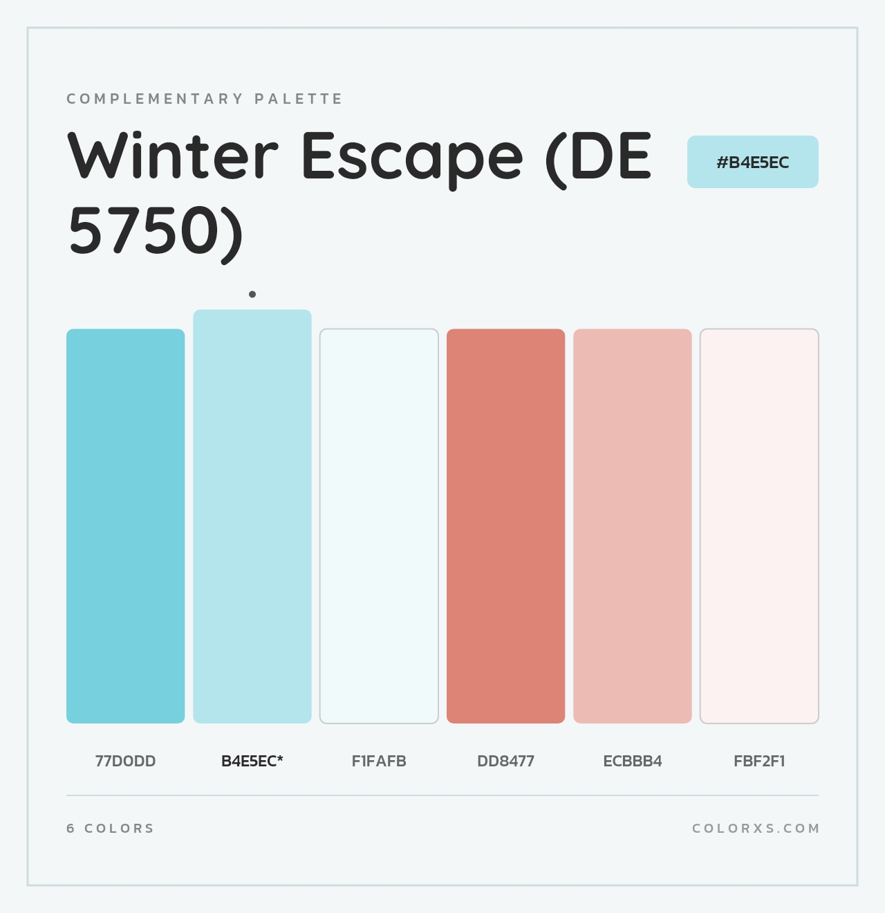Winter Escape (DE 5750) - Complementary Color Palette