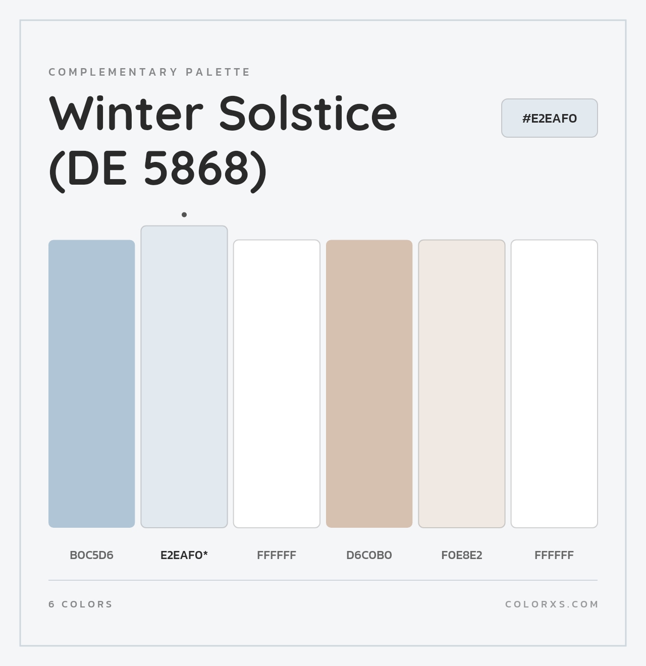 Winter Solstice (DE 5868) - Complementary Color Palette