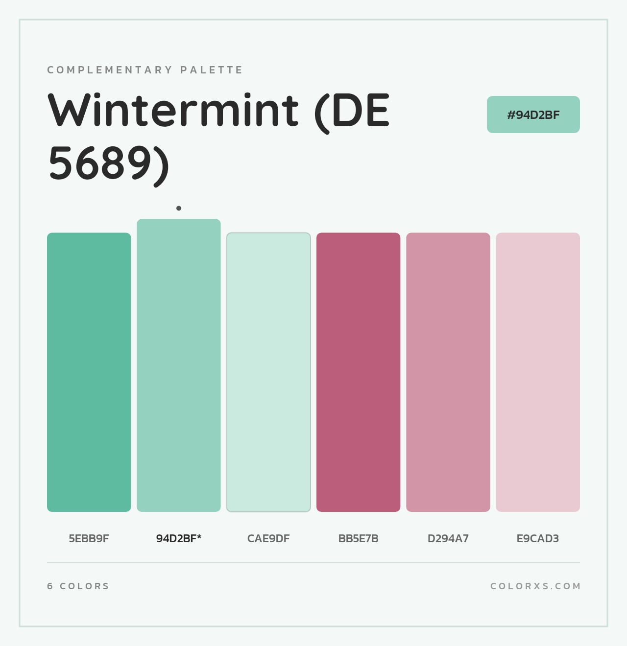 Wintermint (DE 5689) - Complementary Color Palette