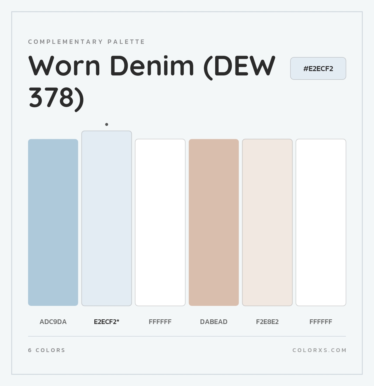 Worn Denim (DEW 378) - Complementary Color Palette