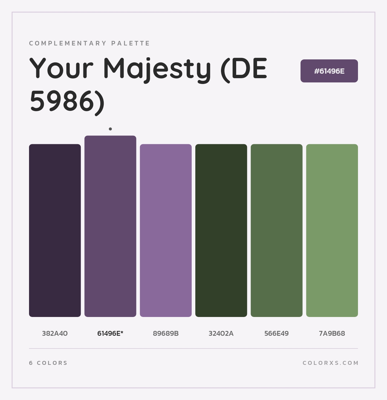 Your Majesty (DE 5986) - Complementary Color Palette