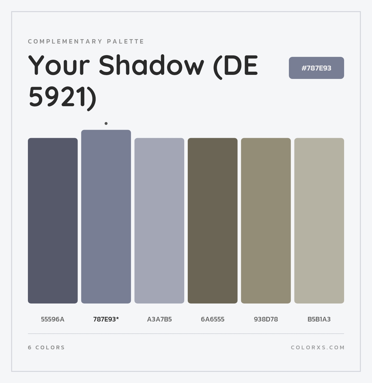 Your Shadow (DE 5921) - Complementary Color Palette