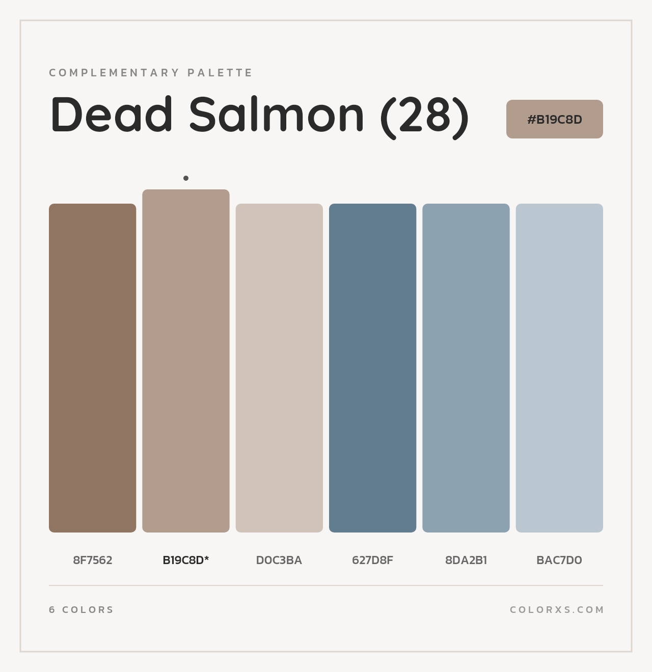 Dead Salmon (28) - Complementary Color Palette