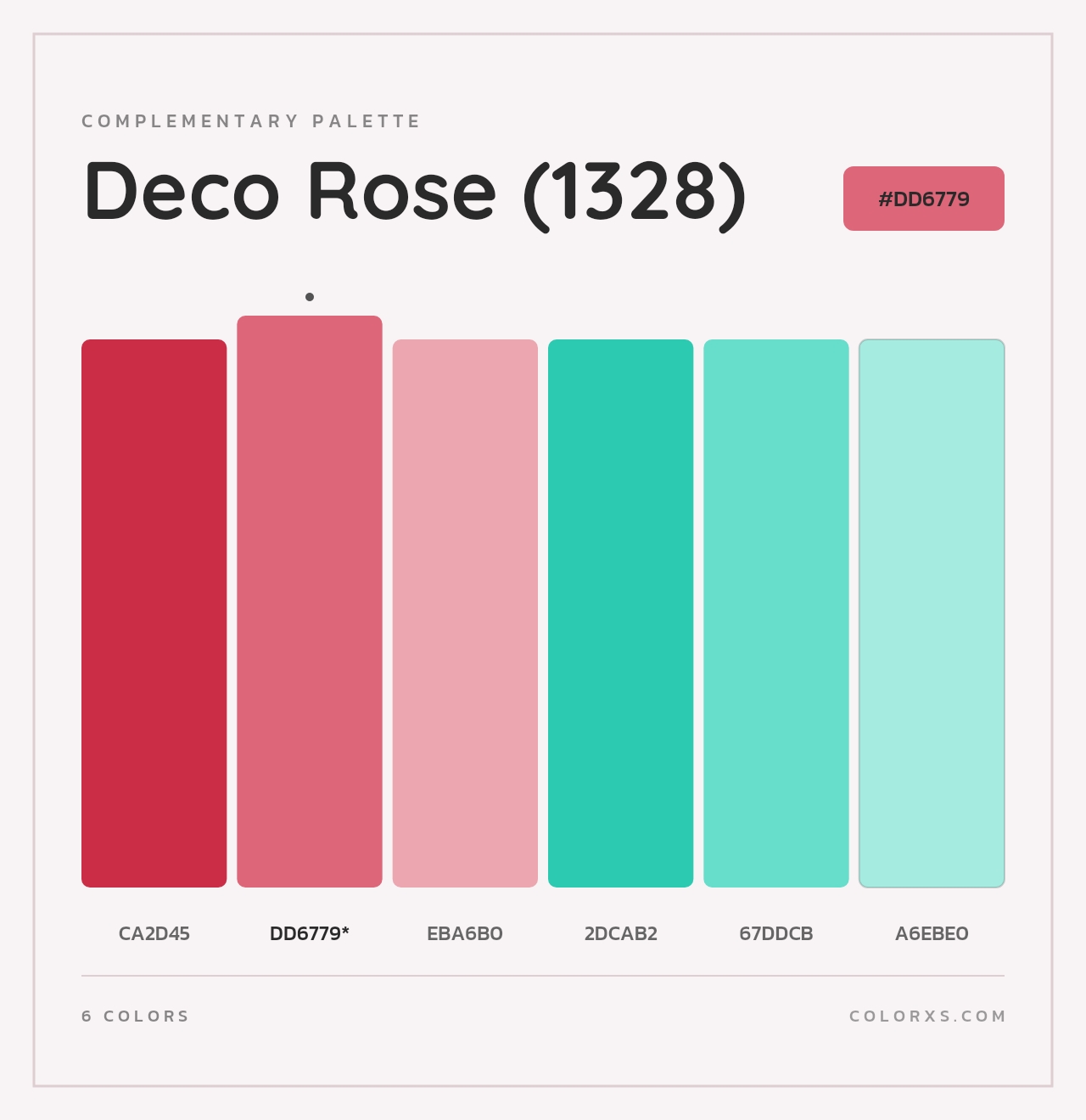 Deco Rose (1328) - Complementary Color Palette