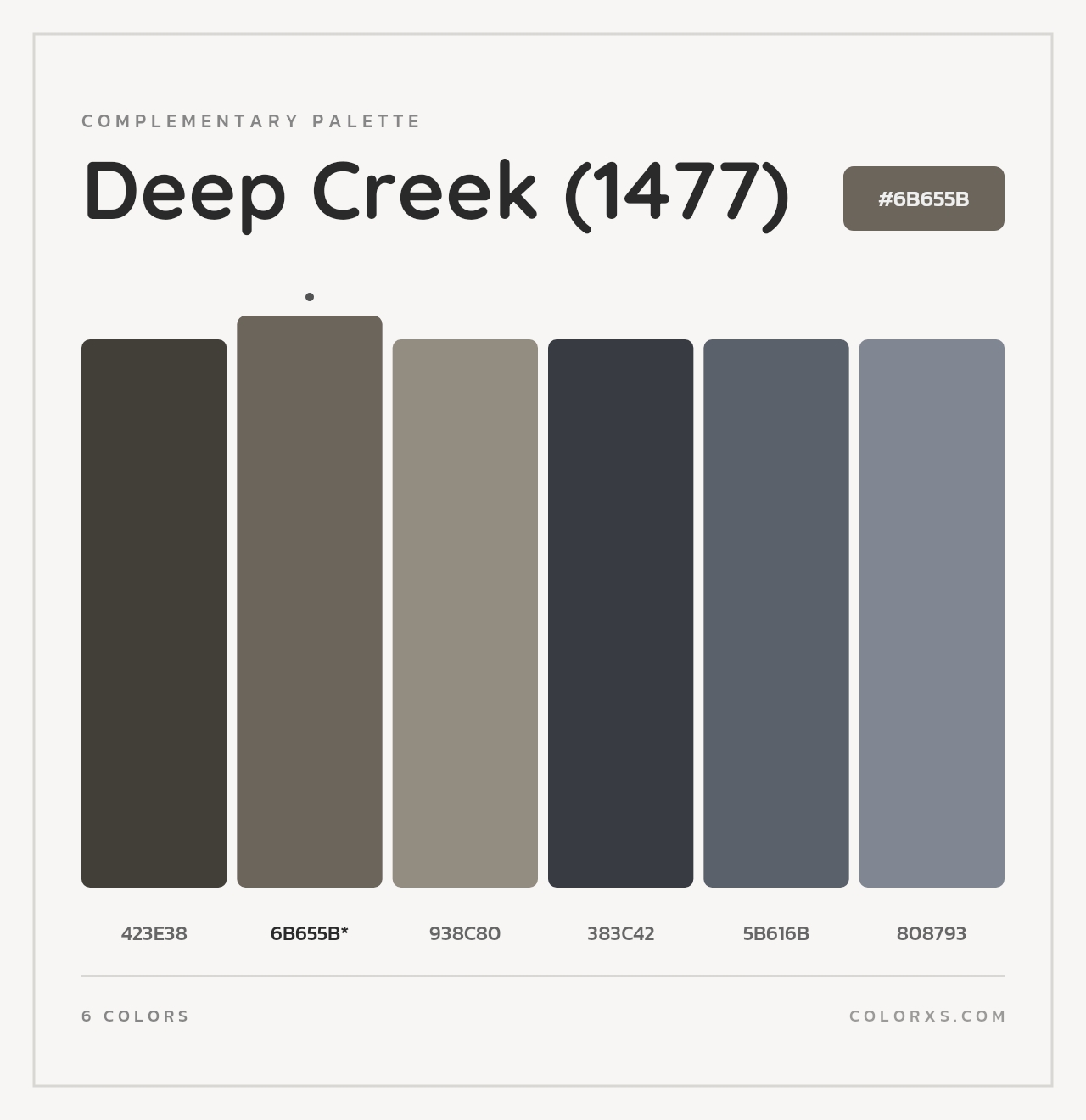 Deep Creek (1477) - Complementary Color Palette