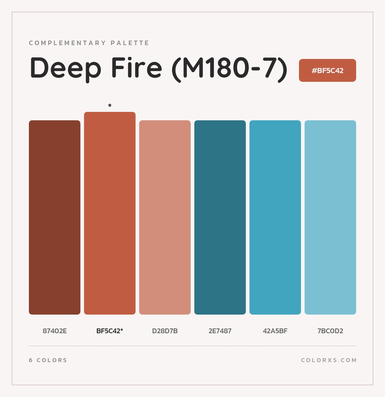 Deep Fire (M180-7) - Complementary Color Palette