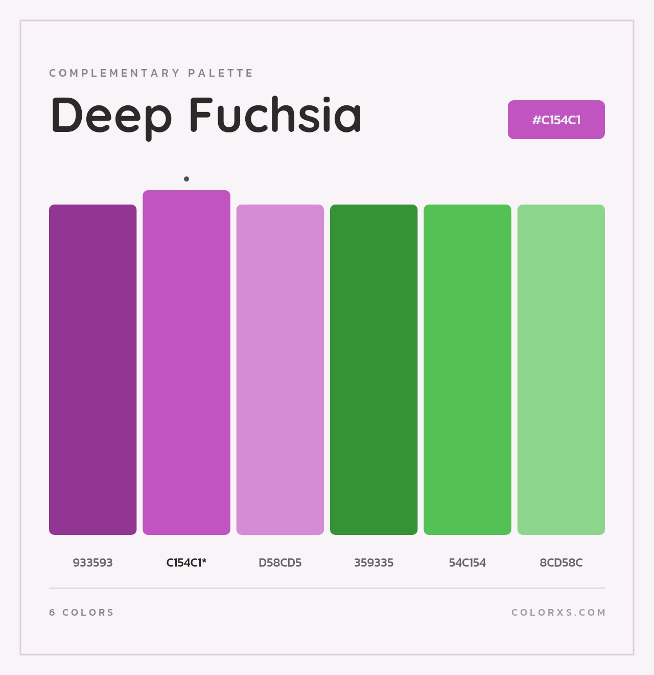 Deep Fuchsia - Complementary Color Palette