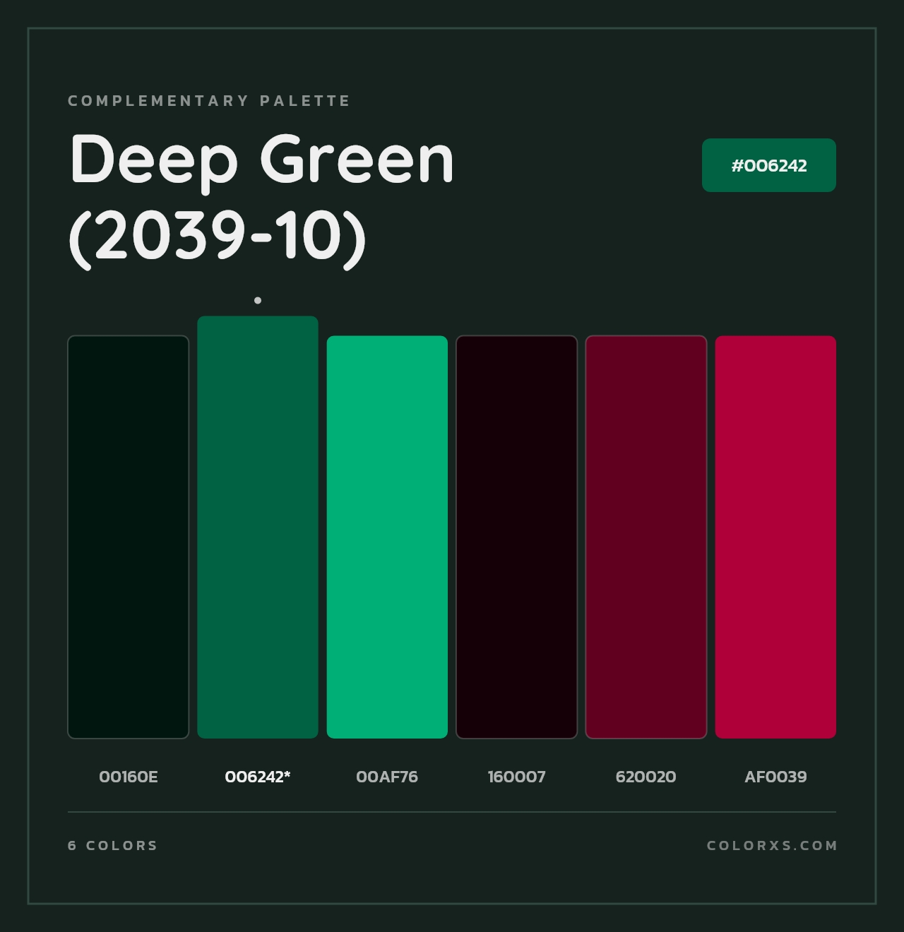 Deep Green (2039-10) - Complementary Color Palette
