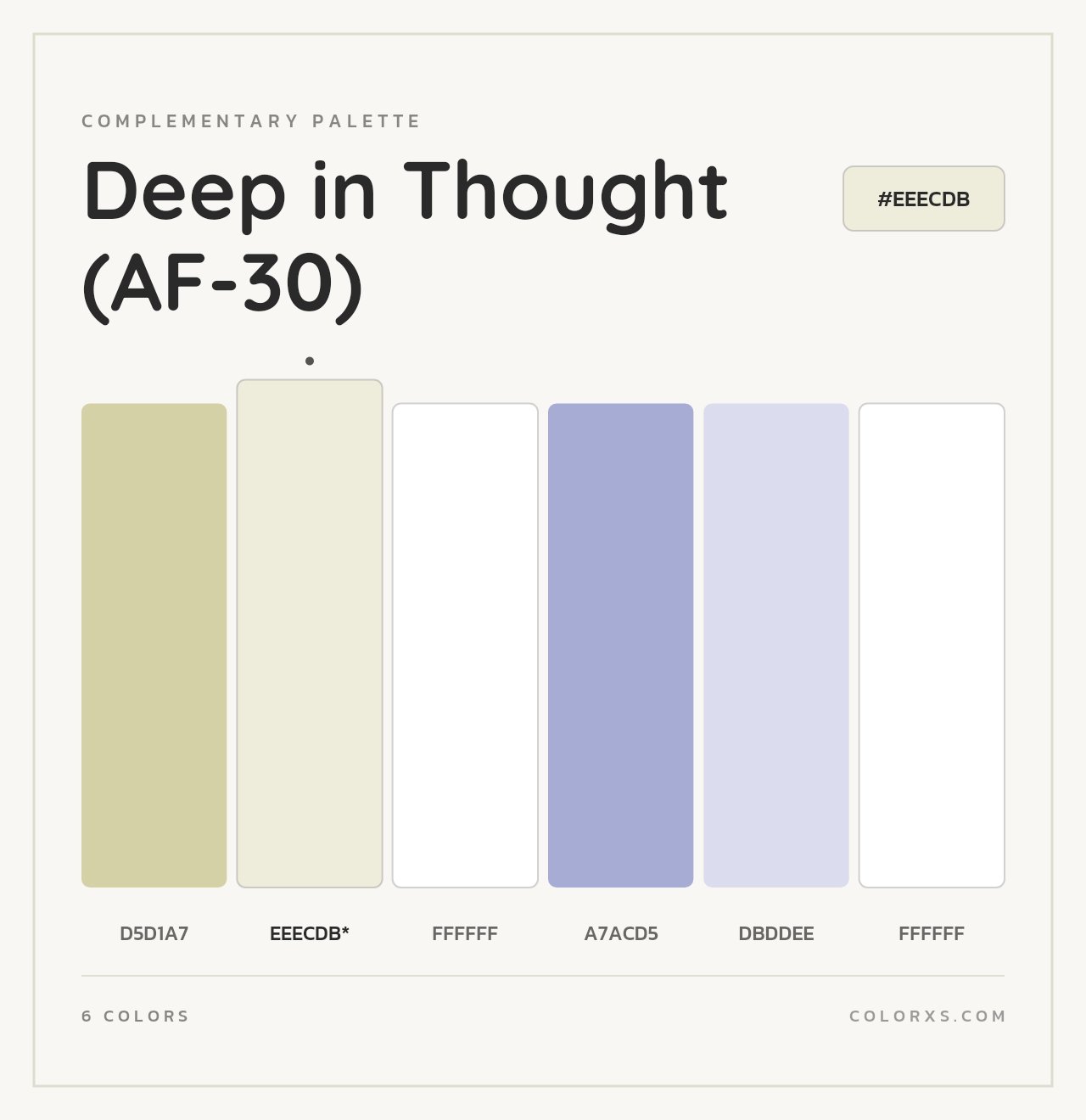Deep in Thought (AF-30) - Complementary Color Palette