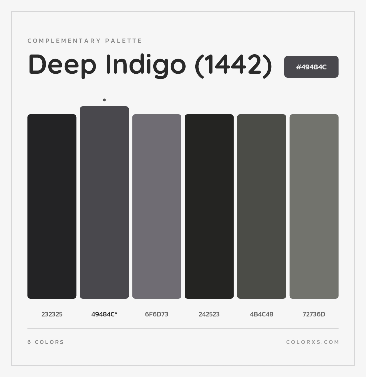 Deep Indigo (1442) - Complementary Color Palette