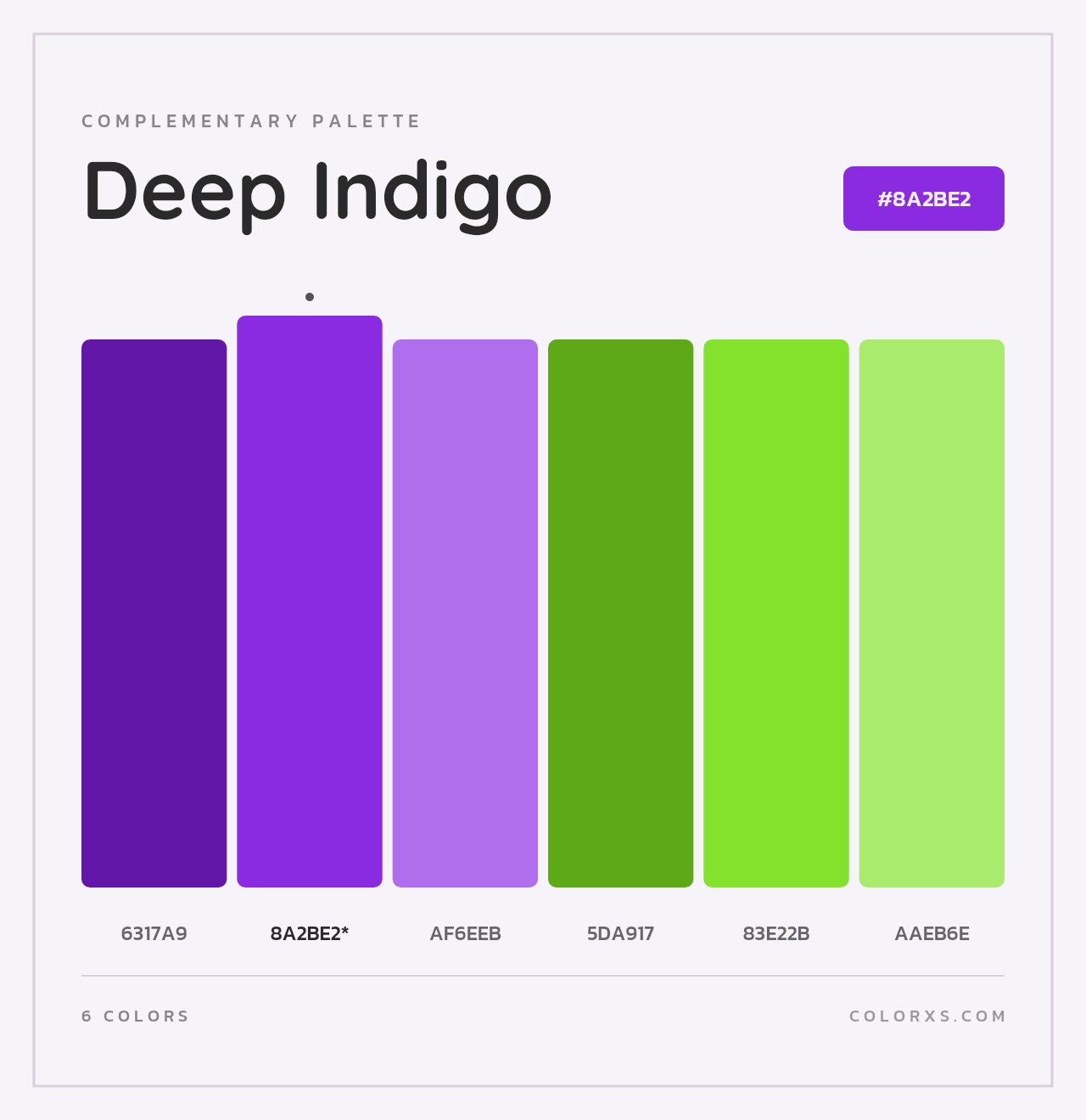 Deep Indigo - Complementary Color Palette
