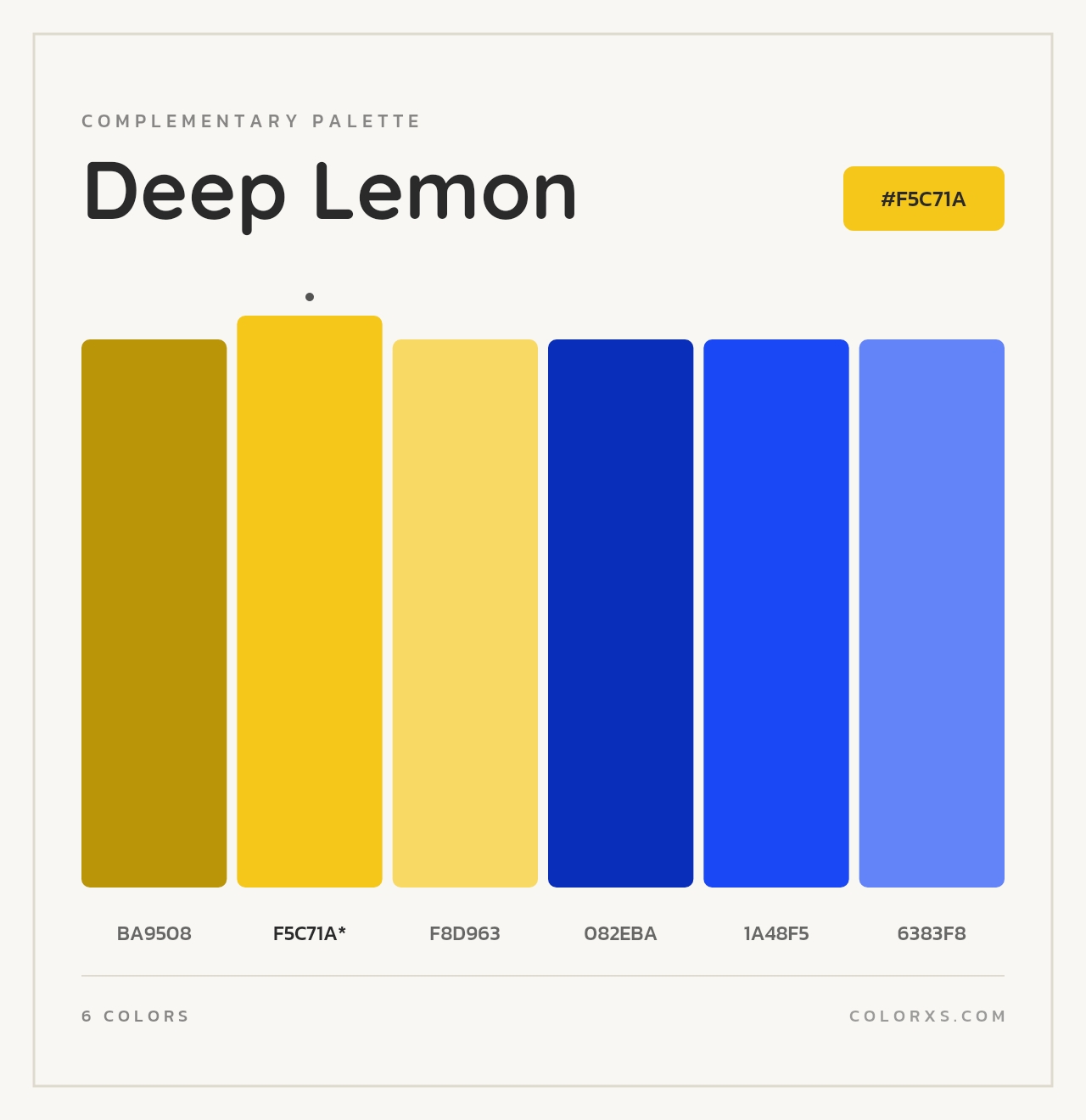 Deep Lemon - Complementary Color Palette