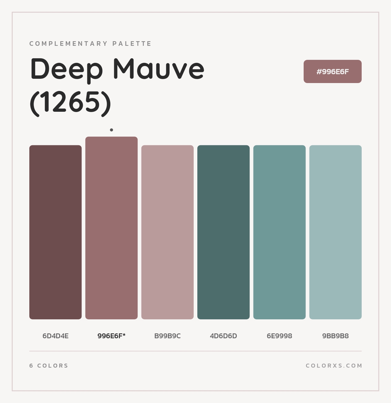 Deep Mauve (1265) - Complementary Color Palette