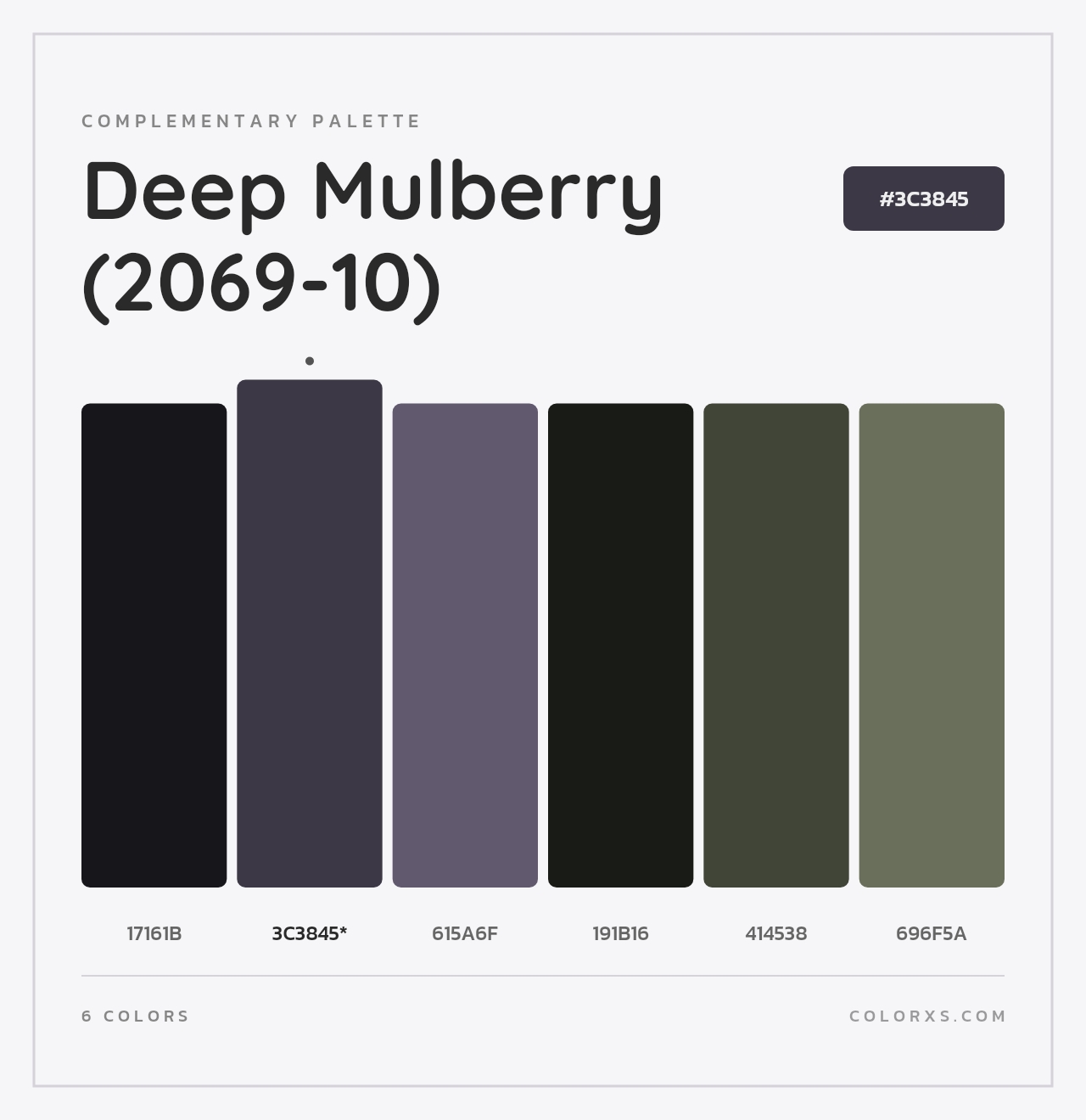 Deep Mulberry (2069-10) - Complementary Color Palette