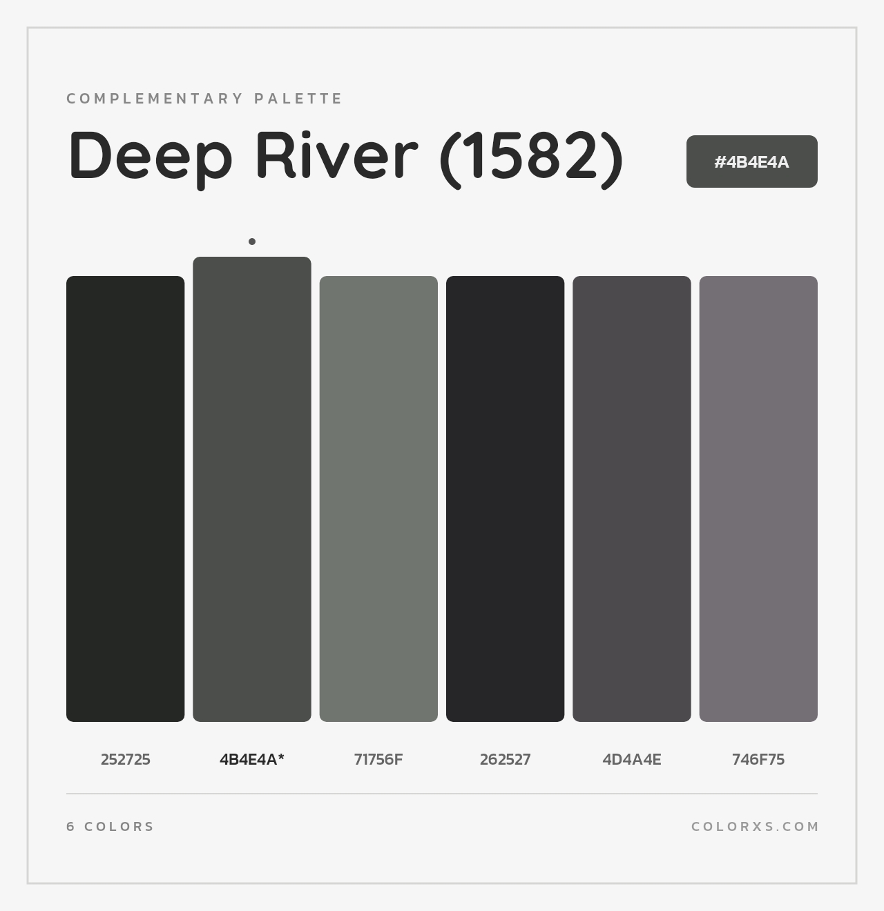 Deep River (1582) - Complementary Color Palette