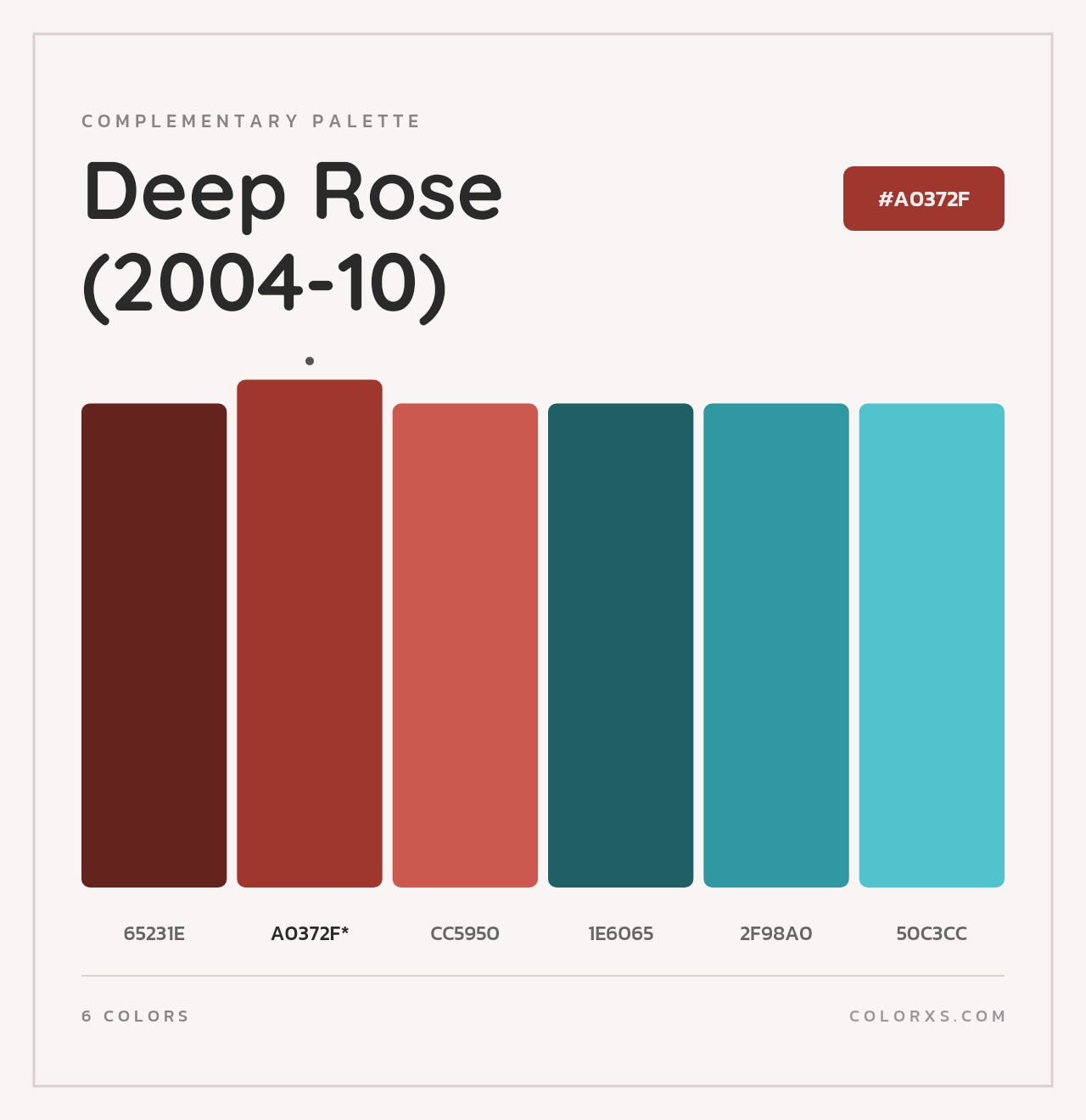 Deep Rose (2004-10) - Complementary Color Palette