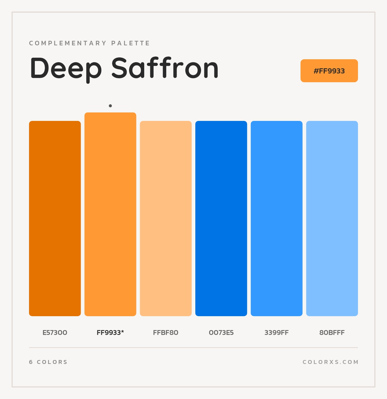 Deep Saffron - Complementary Color Palette