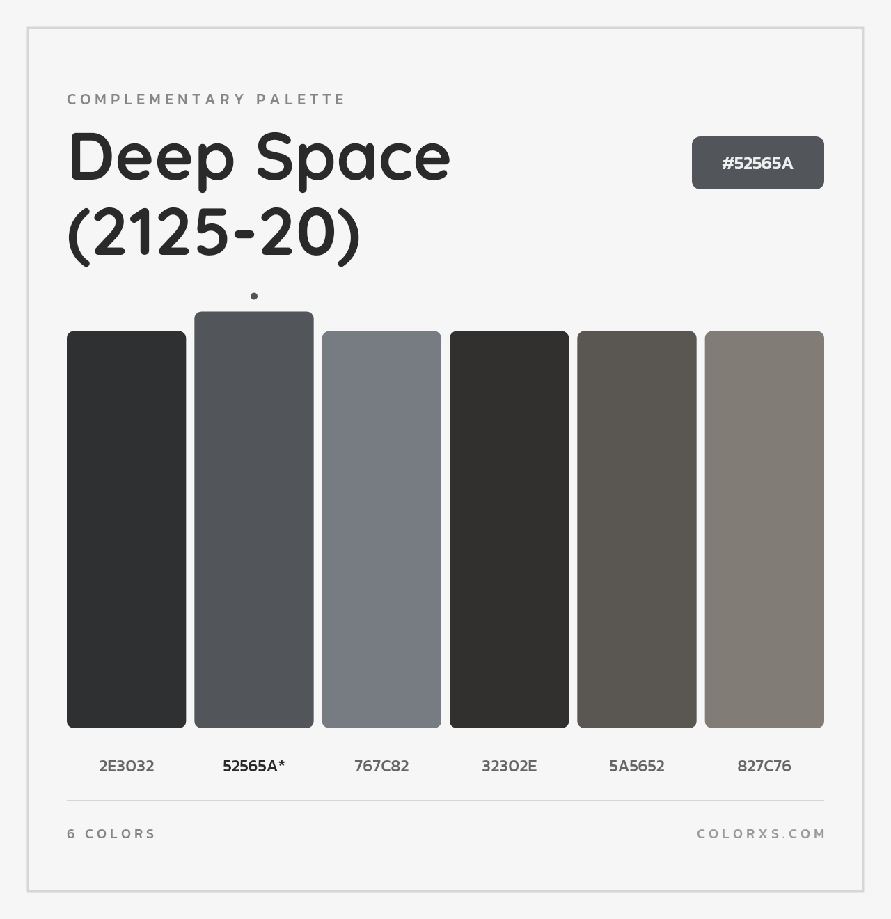 Deep Space (2125-20) - Complementary Color Palette