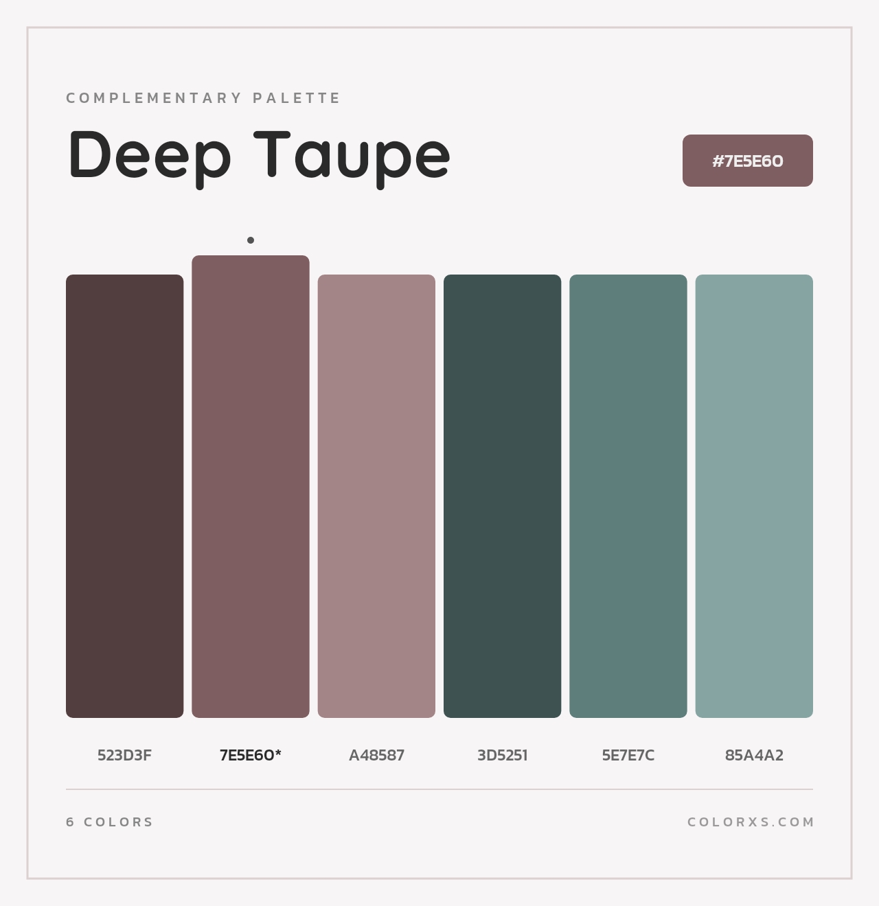 Deep Taupe - Complementary Color Palette