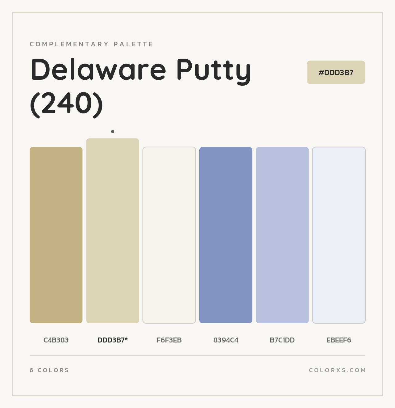 Delaware Putty (240) - Complementary Color Palette