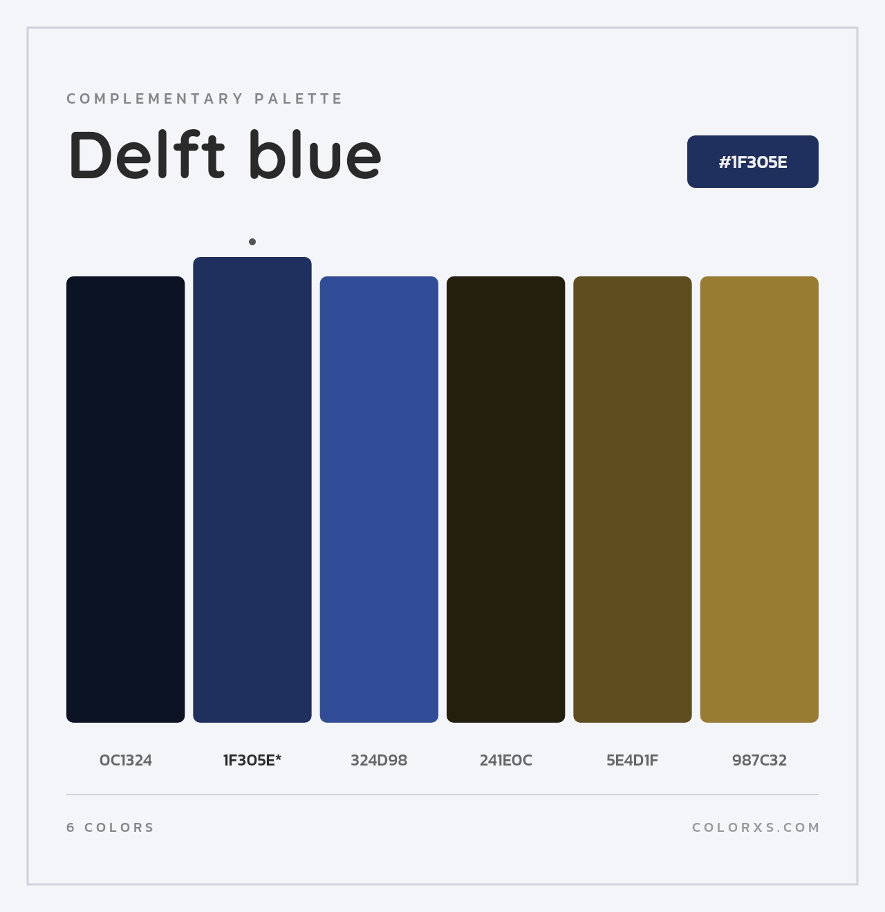 Delft blue - Complementary Color Palette
