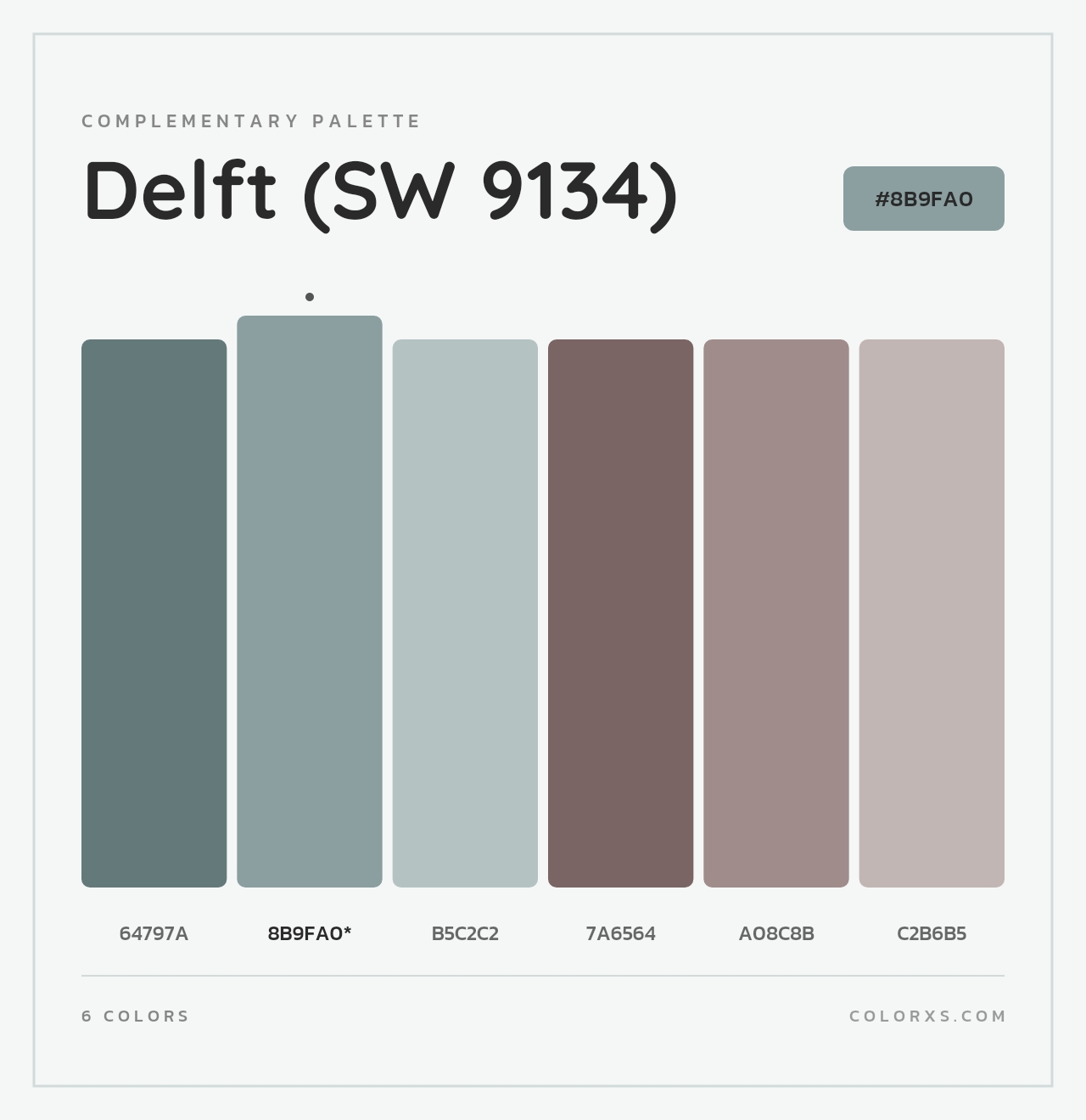 Delft (SW 9134) - Complementary Color Palette