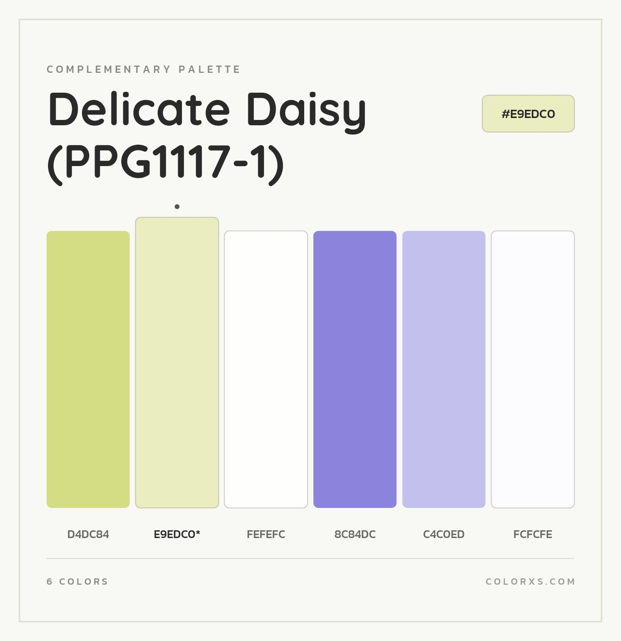 Delicate Daisy (PPG1117-1) - Complementary Color Palette