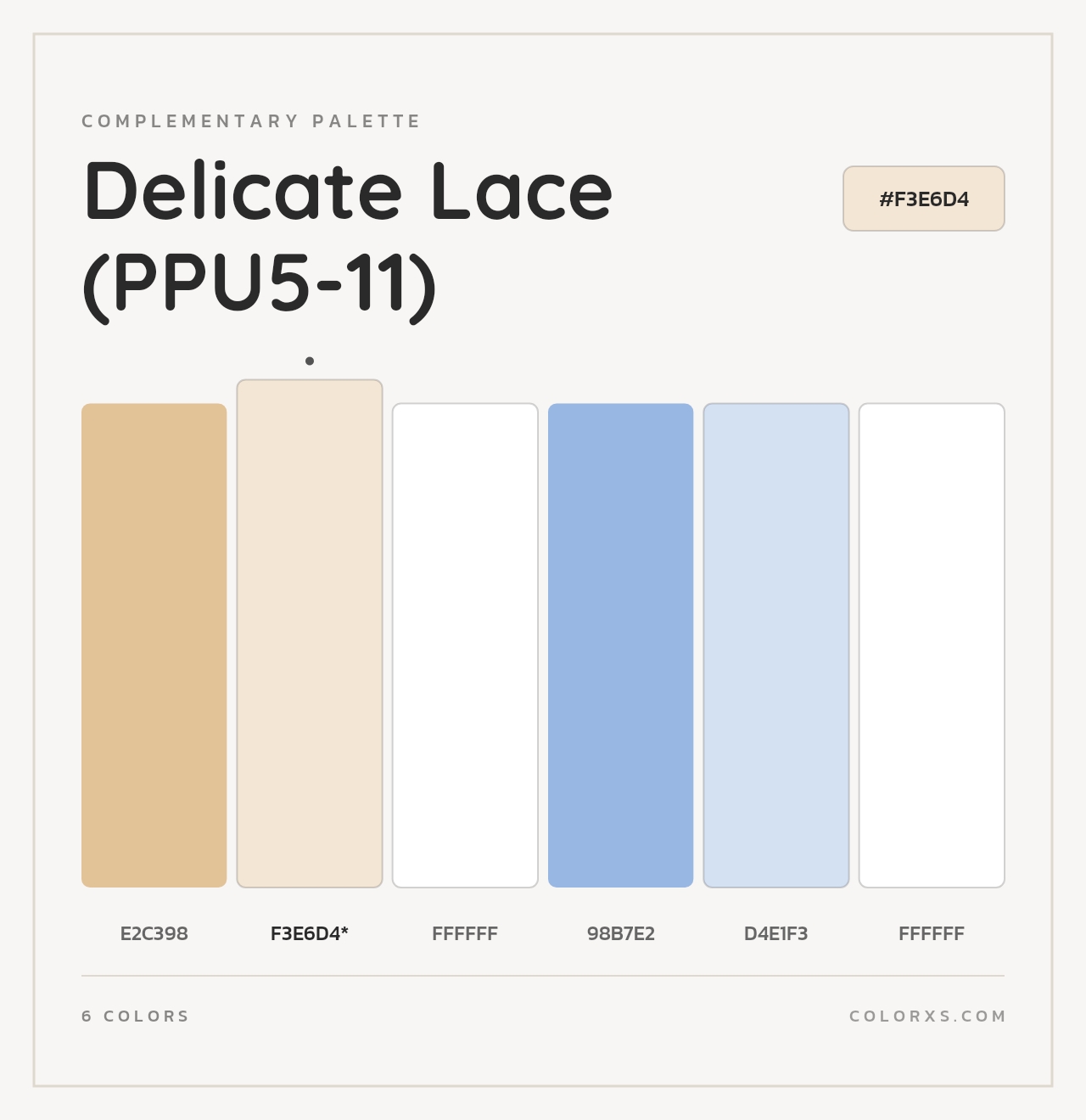 Delicate Lace (PPU5-11) - Complementary Color Palette