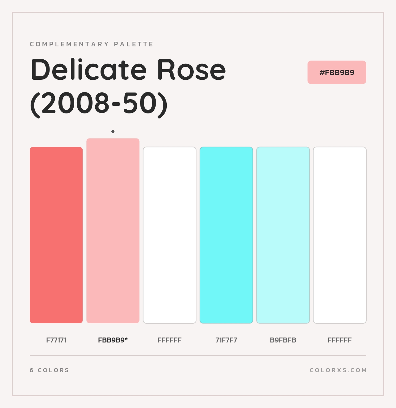 Delicate Rose (2008-50) - Complementary Color Palette