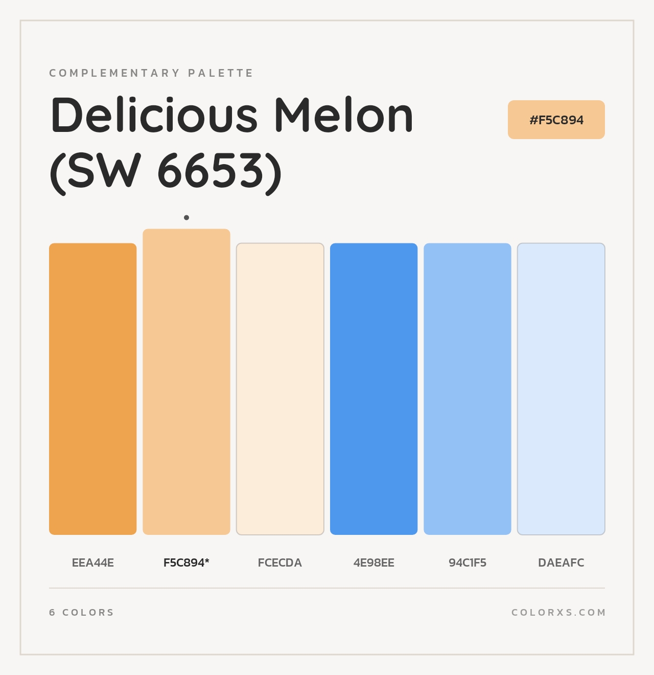 Delicious Melon (SW 6653) - Complementary Color Palette
