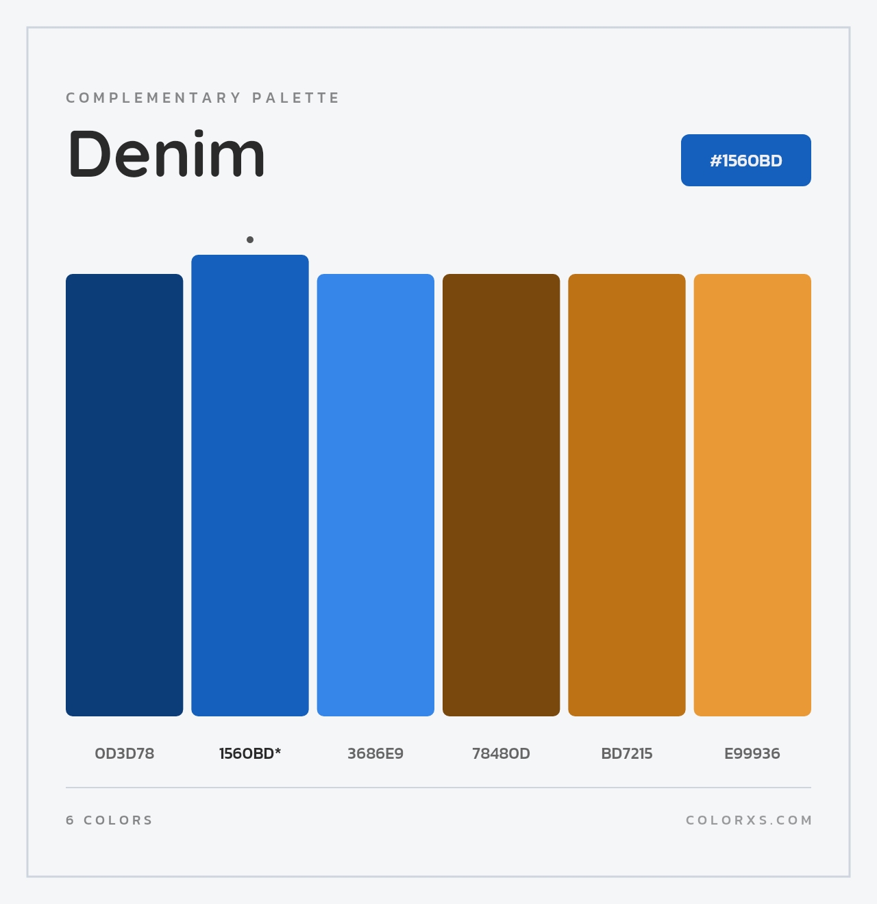 Denim - Complementary Color Palette