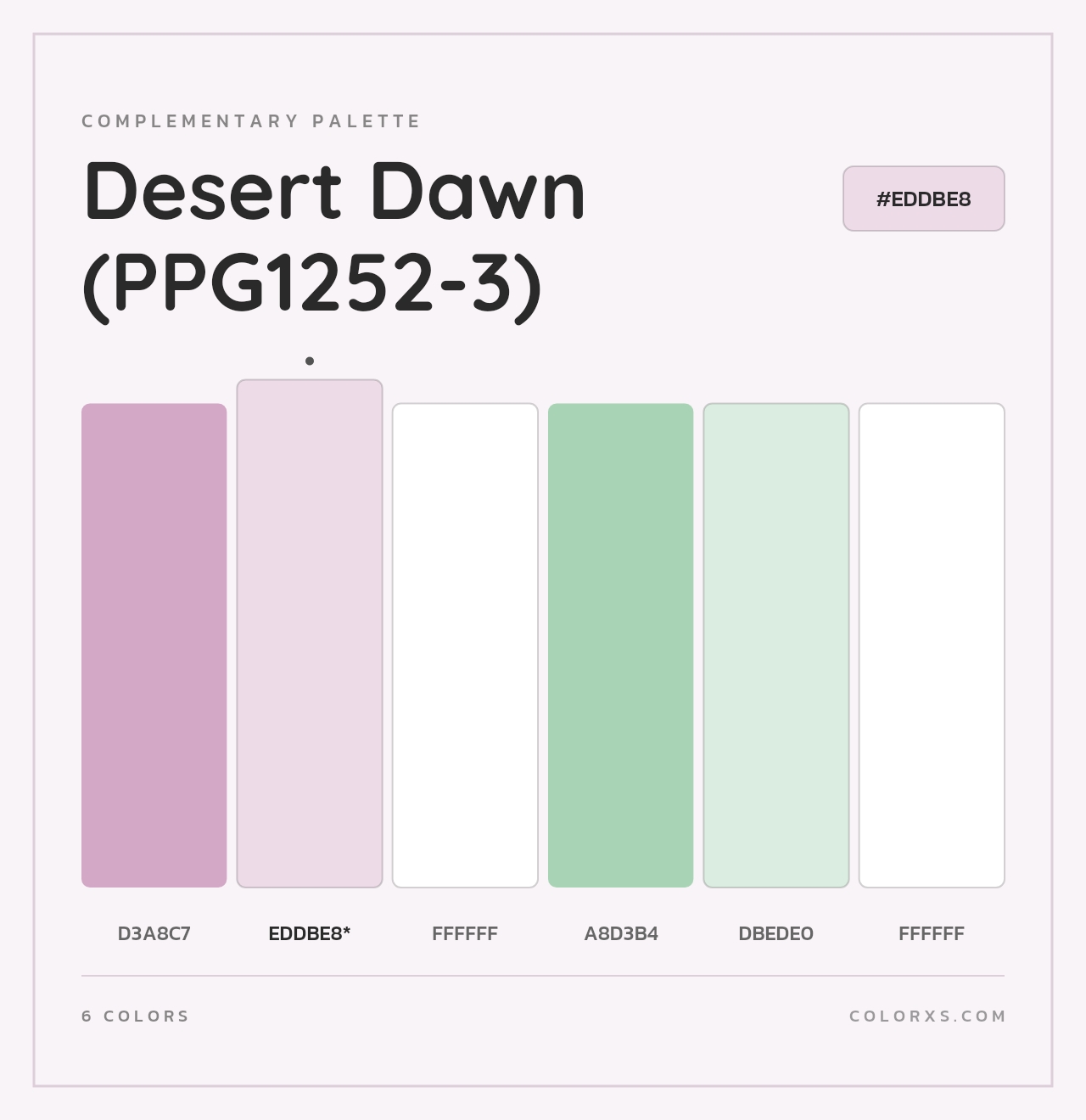 Desert Dawn (PPG1252-3) - Complementary Color Palette