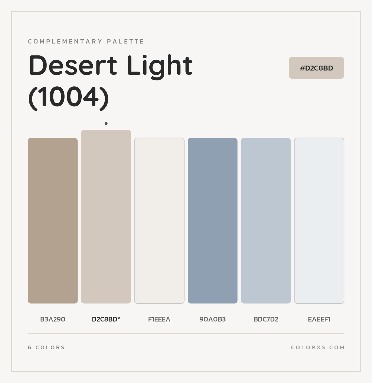 Desert Light (1004) - Complementary Color Palette