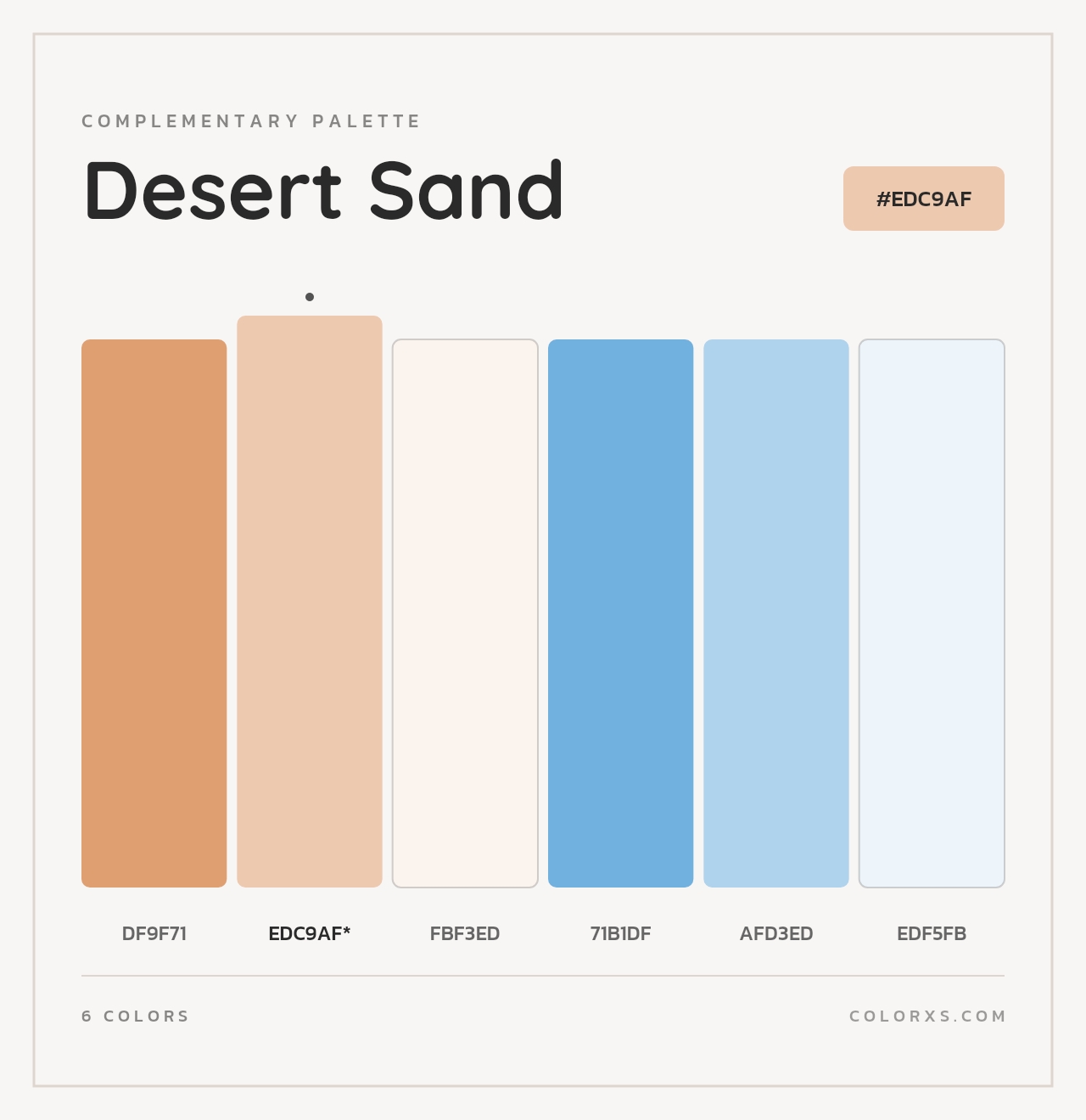 Desert Sand - Complementary Color Palette