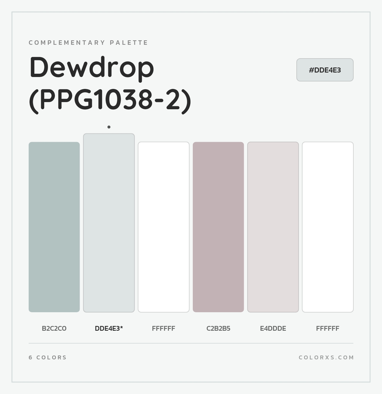 Dewdrop (PPG1038-2) - Complementary Color Palette