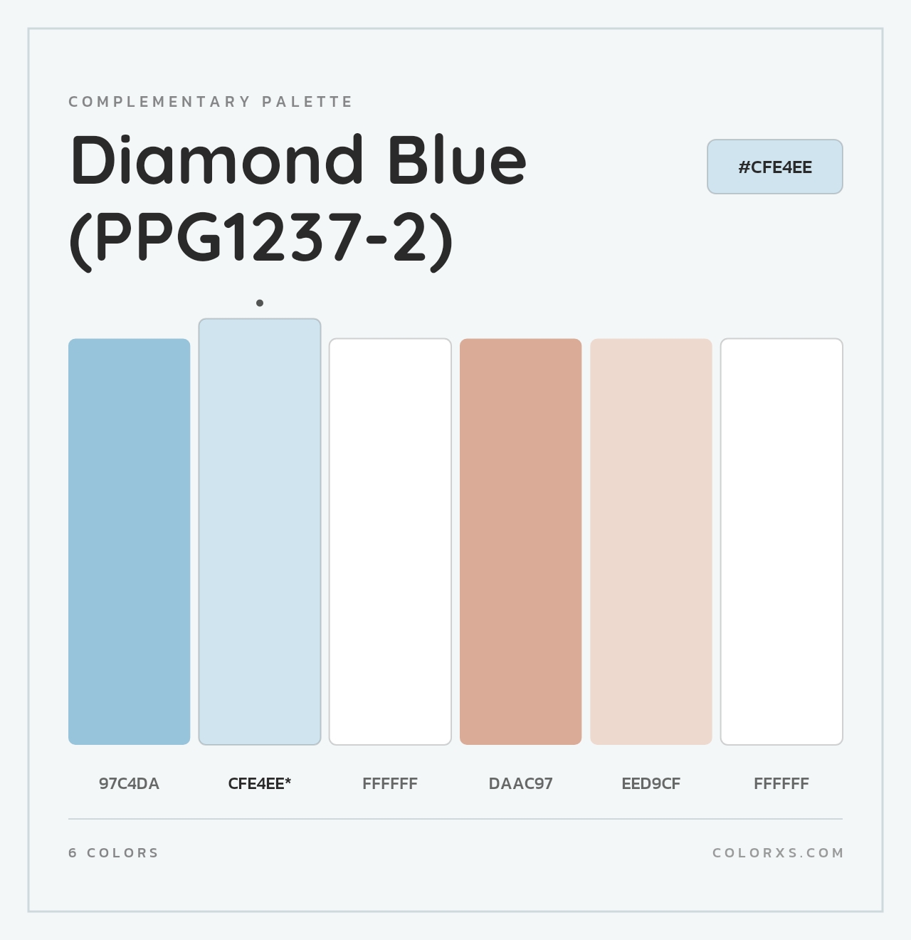 Diamond Blue (PPG1237-2) - Complementary Color Palette