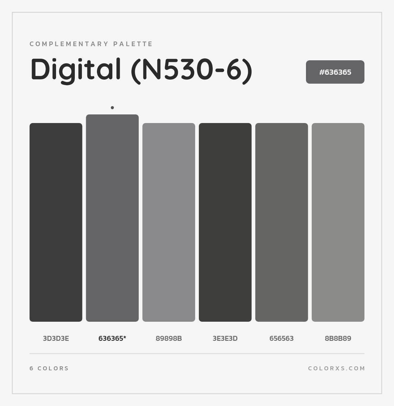 Digital (N530-6) - Complementary Color Palette