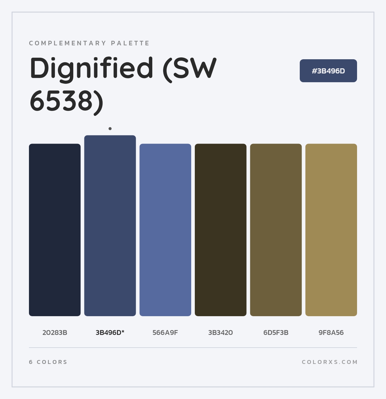Dignified (SW 6538) - Complementary Color Palette