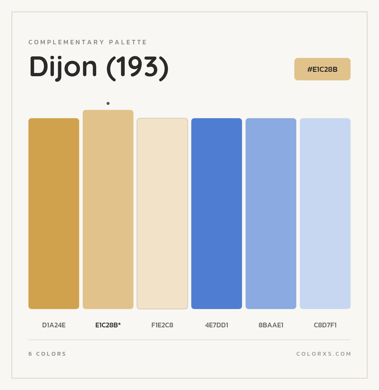 Dijon (193) - Complementary Color Palette