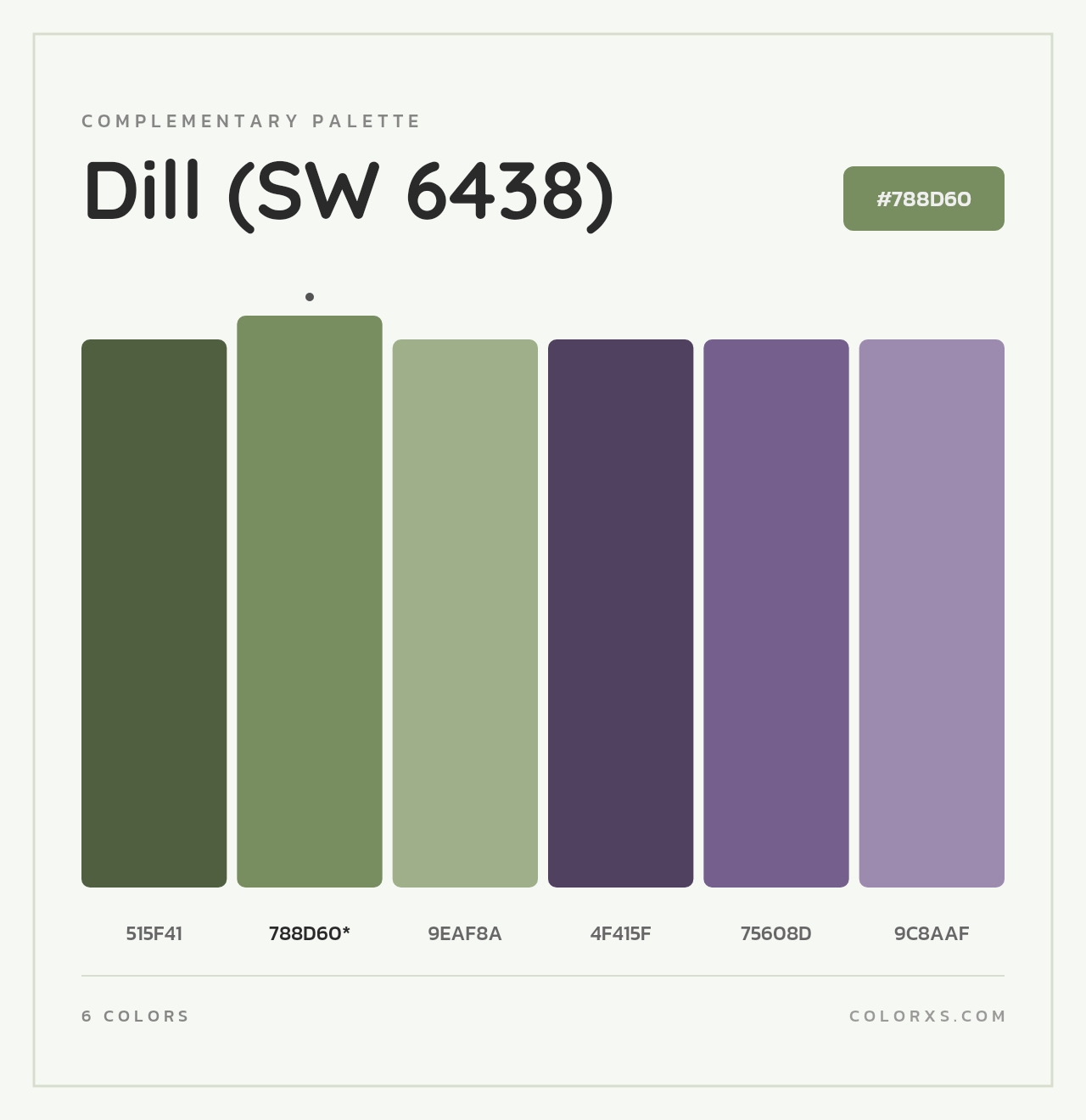 Dill (SW 6438) - Complementary Color Palette