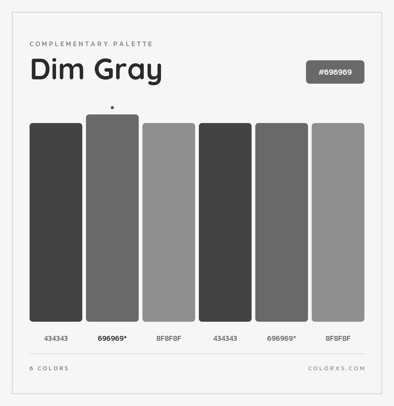 Dim Gray - Complementary Color Palette
